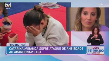 thumbnail Veja as imagens do ataque de ansiedade que Catarina Miranda teve quando soube que estava expulsa do «Big Brother»