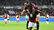 Duvan Zapata festeja na vitória do Torino sobre o AC Milan (Tano Pecoraro/La Presse/AP)