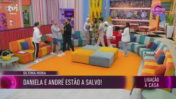 thumbnail Cláudio Ramos anuncia: «Hoje são salvos a Daniela e o André» Veja a reação dos concorrentes