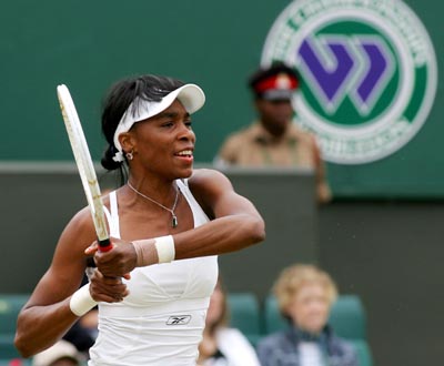 Venus Williams em Wimbledon (foto EPA/Gerry Penny)