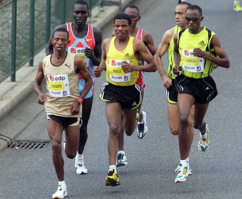 Haile Gebrselassie, na Meia-maratona de Lisboa